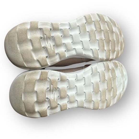 Skechers On-The-Go Flex Lite Eclipse Walking Shoes Beige Athleisure Preppy Foam - Picture 7 of 14